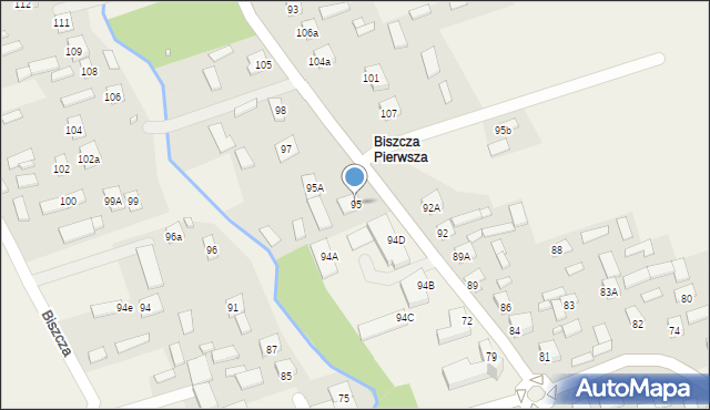 Biszcza, Biszcza, 95, mapa Biszcza