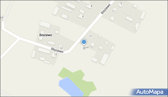 Biszewo, Biszewo, 10, mapa Biszewo