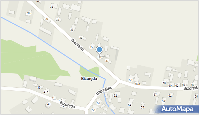 Bizoręda, Bizoręda, 36, mapa Bizoręda