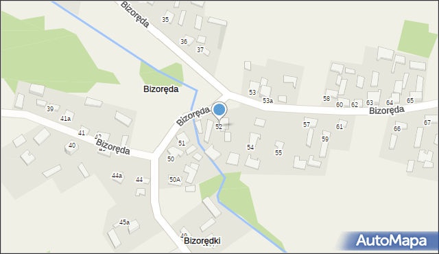 Bizoręda, Bizoręda, 52, mapa Bizoręda