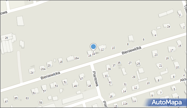 Błonie, Bieniewicka, 14, mapa Błonie