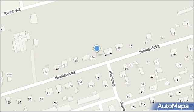 Błonie, Bieniewicka, 16b, mapa Błonie