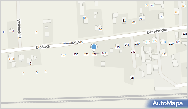 Błonie-Wieś, Bieniewicka, 151, mapa Błonie-Wieś