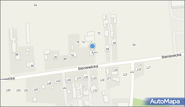 Błonie-Wieś, Bieniewicka, 72, mapa Błonie-Wieś