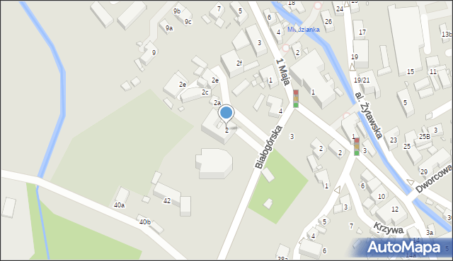 Bogatynia, Białogórska, 2, mapa Bogatynia