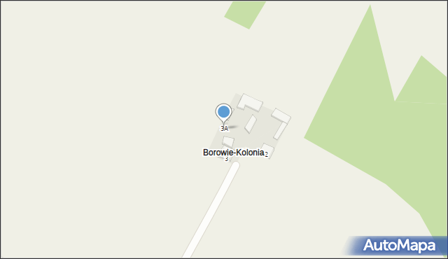 Borowie-Kolonia, Biela, 3a, mapa Borowie-Kolonia
