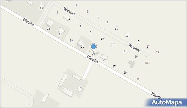 Bożewo Nowe, Bielska, 23, mapa Bożewo Nowe