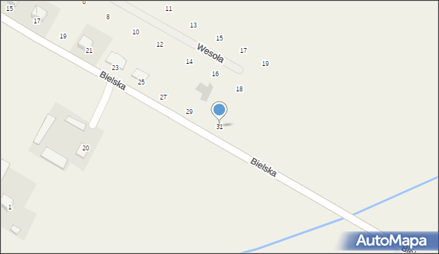 Bożewo Nowe, Bielska, 31, mapa Bożewo Nowe