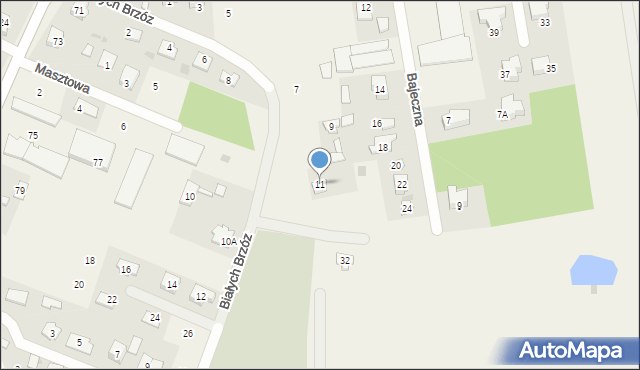 Bramki, Białych Brzóz, 11, mapa Bramki