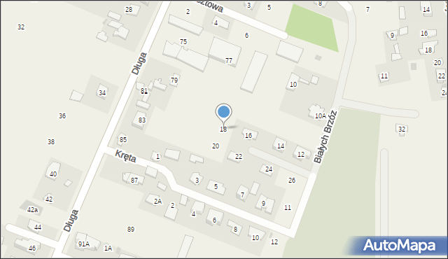 Bramki, Białych Brzóz, 18, mapa Bramki