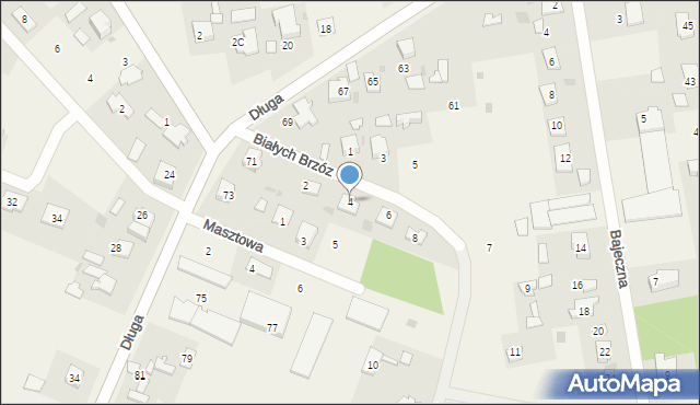 Bramki, Białych Brzóz, 4, mapa Bramki