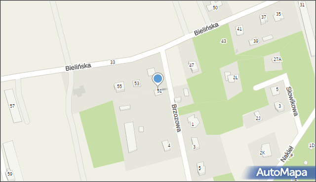 Brańszczyk, Bielińska, 51a, mapa Brańszczyk