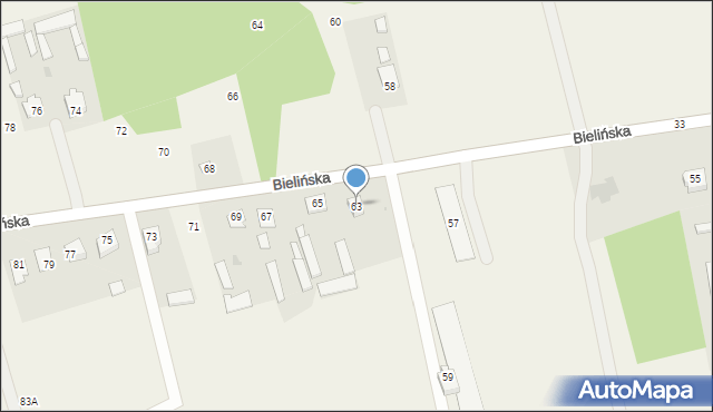 Brańszczyk, Bielińska, 63, mapa Brańszczyk