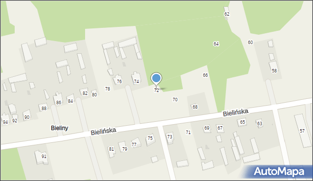 Brańszczyk, Bielińska, 72, mapa Brańszczyk