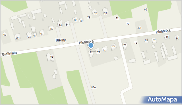 Brańszczyk, Bielińska, 81, mapa Brańszczyk