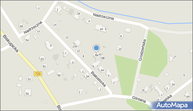 Brwinów, Białostocka, 6A, mapa Brwinów