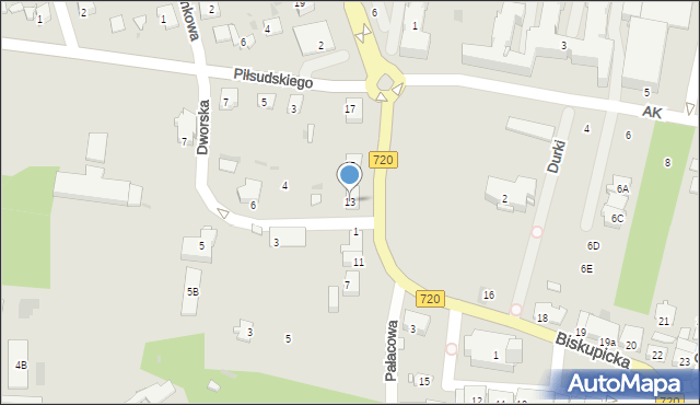 Brwinów, Biskupicka, 13, mapa Brwinów