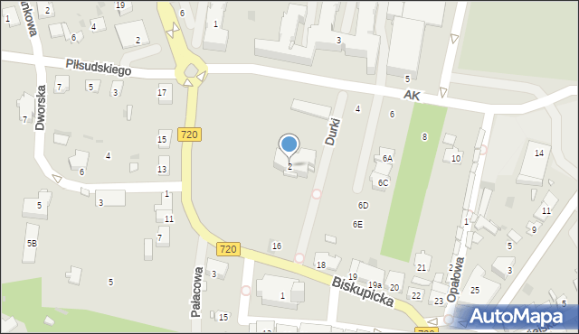 Brwinów, Biskupicka, 2, mapa Brwinów