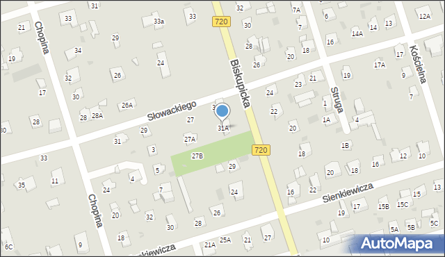 Brwinów, Biskupicka, 31A, mapa Brwinów