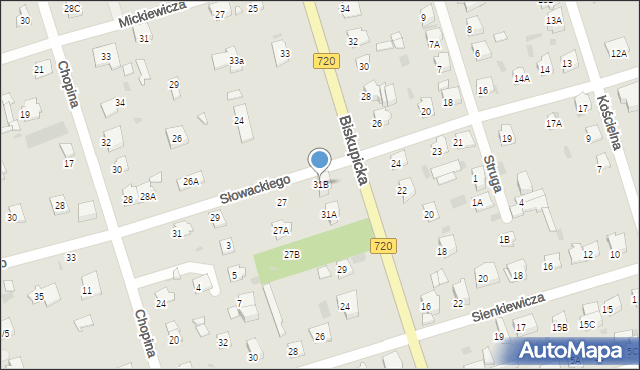 Brwinów, Biskupicka, 31B, mapa Brwinów