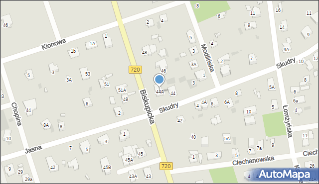 Brwinów, Biskupicka, 44A, mapa Brwinów