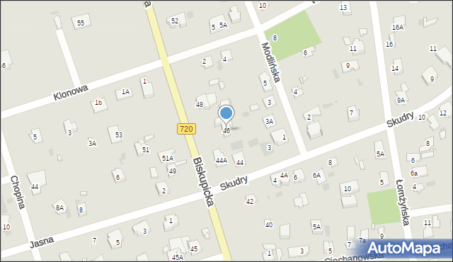 Brwinów, Biskupicka, 46, mapa Brwinów