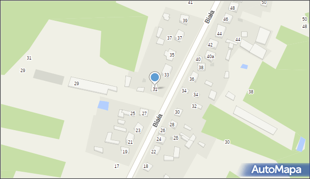 Brzeziny Nowe, Biała, 31, mapa Brzeziny Nowe