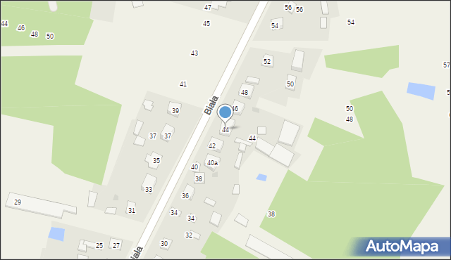 Brzeziny Nowe, Biała, 44, mapa Brzeziny Nowe