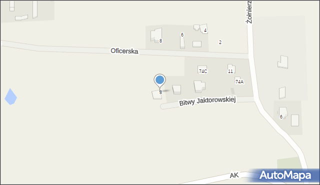 Budy Zosine, Bitwy Jaktorowskiej, 8, mapa Budy Zosine