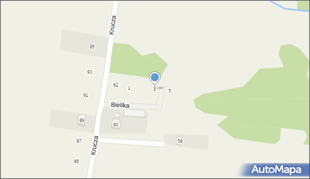 Budziska, Bielika, 3, mapa Budziska