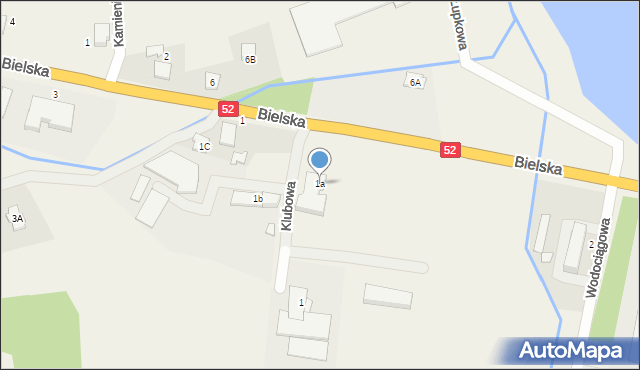 Bujaków, Bielska, 1a, mapa Bujaków
