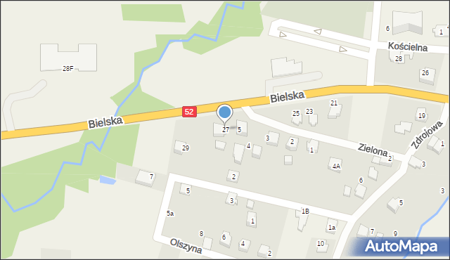 Bujaków, Bielska, 27, mapa Bujaków