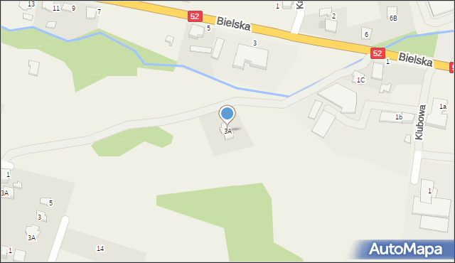 Bujaków, Bielska, 3A, mapa Bujaków