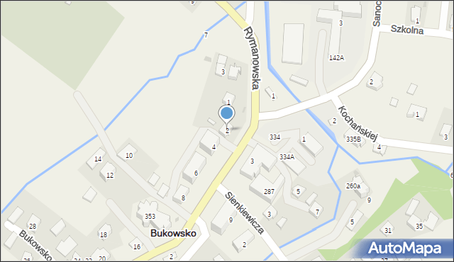Bukowsko, Bieszczadzka, 2, mapa Bukowsko