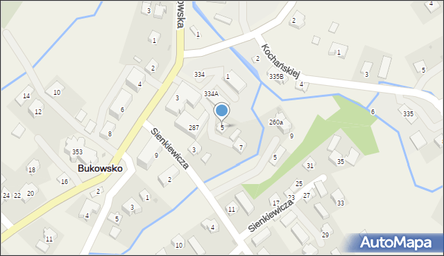 Bukowsko, Bieszczadzka, 5, mapa Bukowsko