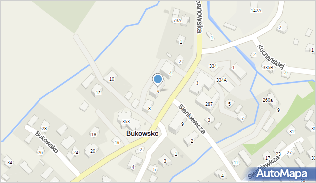 Bukowsko, Bieszczadzka, 6, mapa Bukowsko