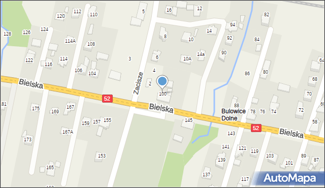 Bulowice, Bielska, 100, mapa Bulowice