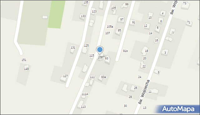 Bulowice, Bielska, 109, mapa Bulowice