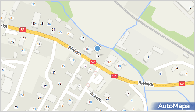 Bulowice, Bielska, 14, mapa Bulowice