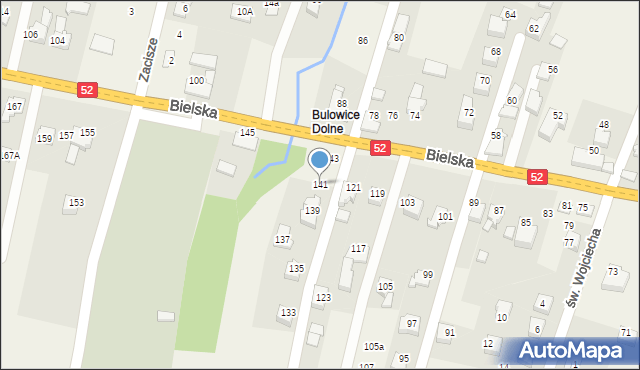 Bulowice, Bielska, 141, mapa Bulowice