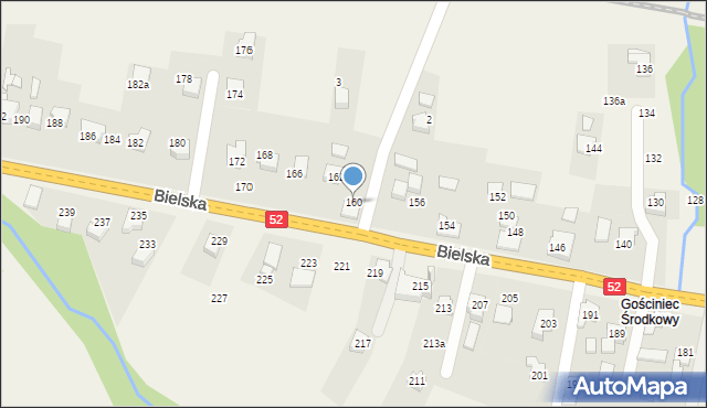 Bulowice, Bielska, 160, mapa Bulowice