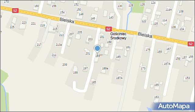 Bulowice, Bielska, 193, mapa Bulowice