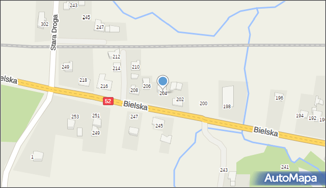 Bulowice, Bielska, 204, mapa Bulowice