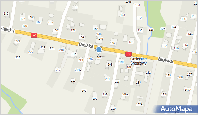 Bulowice, Bielska, 205, mapa Bulowice