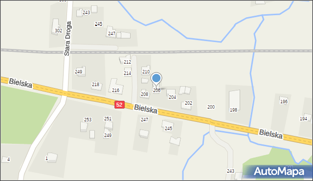 Bulowice, Bielska, 206, mapa Bulowice