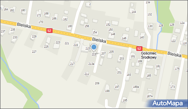 Bulowice, Bielska, 213, mapa Bulowice