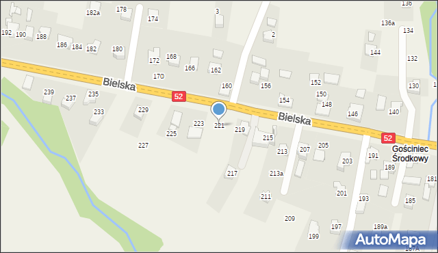 Bulowice, Bielska, 221, mapa Bulowice