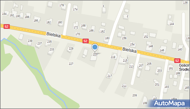 Bulowice, Bielska, 223, mapa Bulowice