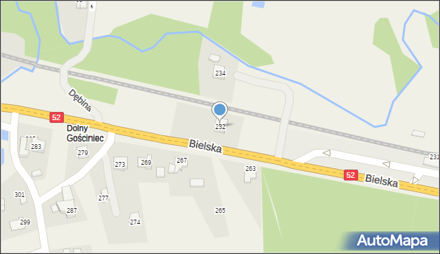 Bulowice, Bielska, 232, mapa Bulowice