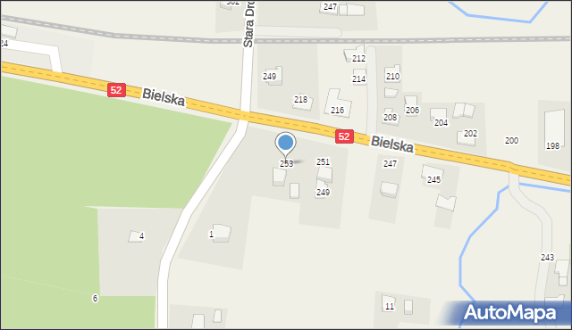 Bulowice, Bielska, 253, mapa Bulowice